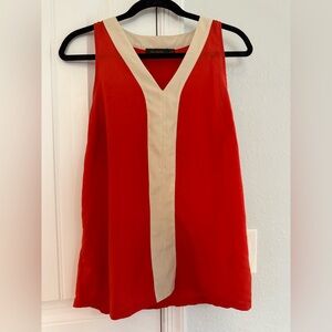 NWOT The Limited Red and Tan Women's Top